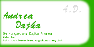 andrea dajka business card